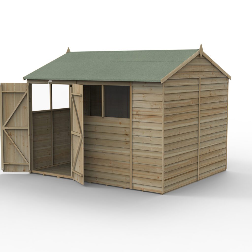 4LIFE Reverse Apex Shed 10×8 – Double Door – 4 Windows 5013053201015 2